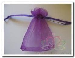 Cadeauzakje giftbag Organza Paars 7x9 cm, Ophalen of Verzenden, Nieuw