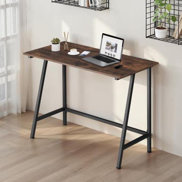 Bureau Newton 100x50x77cm - Industrieel hout donker, rustiek, Huis en Inrichting, Bureaus, Verzenden, Nieuw