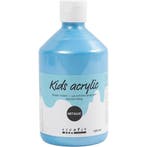 Acrylverf Metallic, metallic, lichtblauw, 500 ml/ 1 fles, Nieuw
