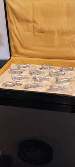 dlg christofle - Messensteun (12) - animaux - geplateerd met, Antiek en Kunst