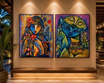 Missariguanabo 120 x 80 cm - La Mujer del Gato y la Deidad