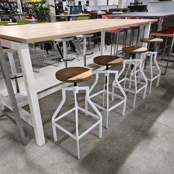 Stevige metalen retro verstelbare bar kruk - ihv 65-88 cm, Ophalen of Verzenden, Nieuw