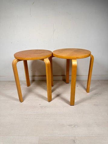IKEA - Kruk (2) - Frosta - Birch, Multiplex, Hout -
