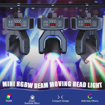 U'King Mini 30W Moving Head Spot Beam LED 4IN1 RGBW Strobe D, Verzenden, Nieuw