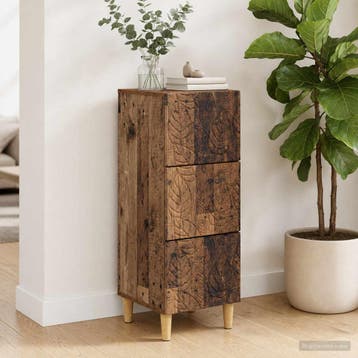 vidaXL Ladenkast 33 x 34,5 x 90 cm Bewerkt hout Oud hout, Verzenden, Nieuw