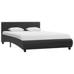 vidaXL Bedframe met LED kunstleer zwart 120x200 cm, Overige materialen, Verzenden, Zwart, Nieuw
