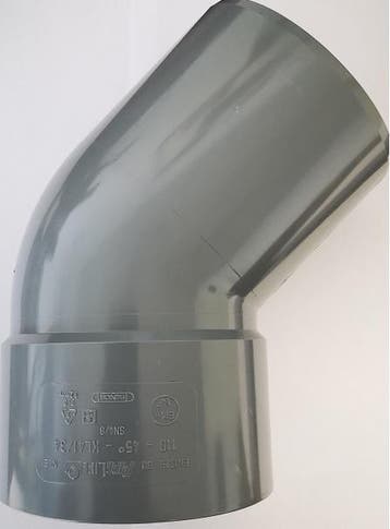 Pipelife lijm bocht mof/spie 45gr. 200mm, Ophalen of Verzenden, Nieuw