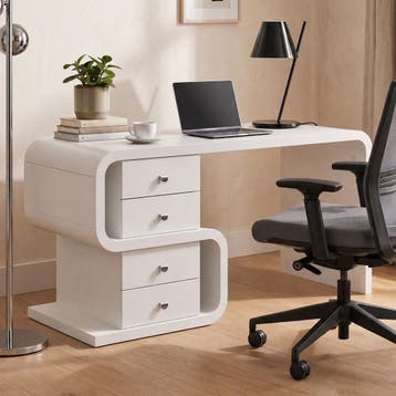*WOONWINKEL* Bureau Retro Design Wit, Huis en Inrichting, Verzenden, Nieuw