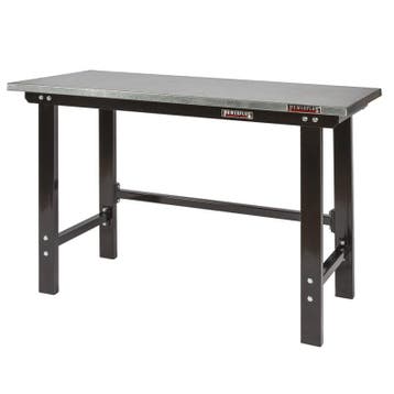 Werkbank zwart 150 cm met zinken werkblad - open model, Doe-het-zelf en Verbouw, Werkbanken, Ophalen of Verzenden, Nieuw