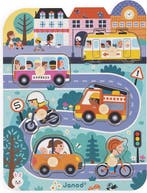 Janod Knoppuzzel - In de stad, Kinderen en Baby's, Speelgoed | Kinderpuzzels, Verzenden, Nieuw, Van hout, Minder dan 10 stukjes