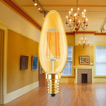 Voordeelpak 10x LED Lamp E14 Kaars Filament - Brinton -, Ophalen of Verzenden, Nieuw, E14 (klein), Led-lamp