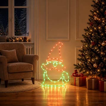 vidaXL Led-kerstkabouter LOVIISA 80 LEDs Meerkleurig 38 x, Diversen, Verzenden, Nieuw