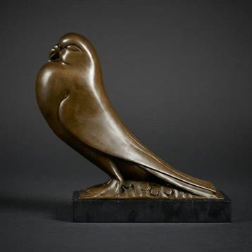 Beeld, Naar Coenrad : Exclusief Beeld, Duif - 29 cm - Brons,