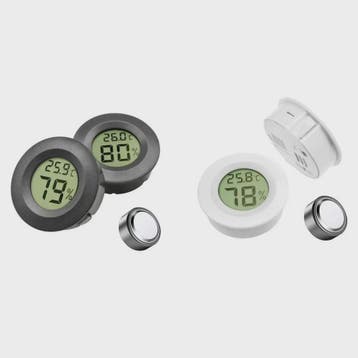 Inbouw Digitale Thermo-Hygrometer met Batterij - Zwart/Wit, Computers en Software, Verzenden, Nieuw