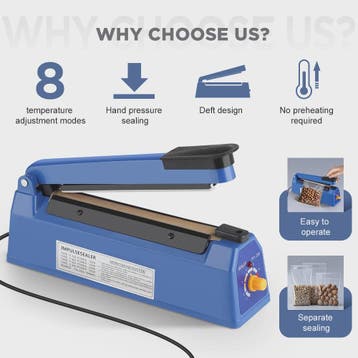 200mm Impuls Sealer: Professionele Hitteverzegelaar voor Voe, Verzenden, Nieuw