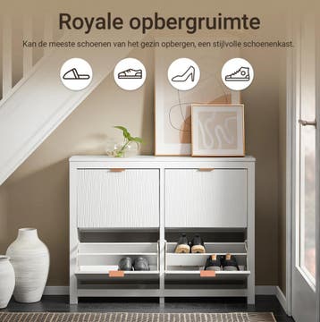 2dekans | SoBuy FSR186-II-W Schoenenkast – Smalle -, Ophalen of Verzenden, Zo goed als nieuw