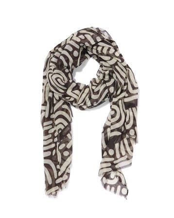 HEMA Sjaal 80x185cm sjaal abstract van €19.99 voor €8 sale, Kleding | Dames, Mutsen, Sjaals en Handschoenen, Verzenden, Nieuw