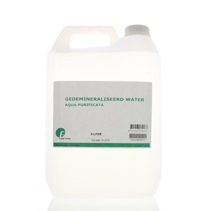 Water - Gedemineraliseerd - 5 liter - Apotheker, Diversen, Verpleegmiddelen, Nieuw, Verzenden