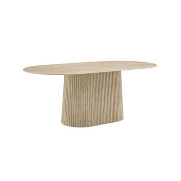 Jamaica eettafel, sintered stone, travertin beige, Huis en Inrichting, Tafels | Eettafels, Nieuw, Overige materialen