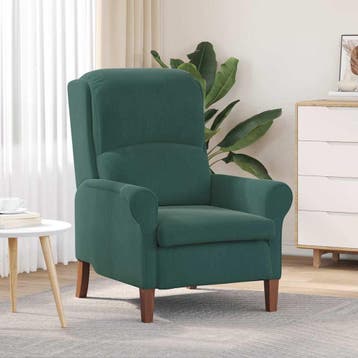 vidaXL Fauteuil Donkergroen Fluweel, Huis en Inrichting, Verzenden, Nieuw