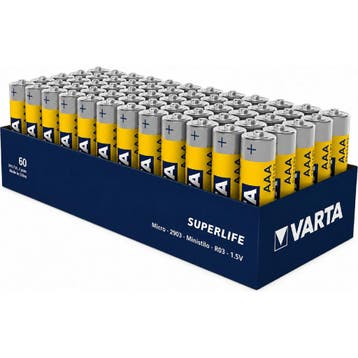 Varta AAA zink-carbon batterijen per 48 Varta Superlife 1..., Ophalen of Verzenden, Nieuw