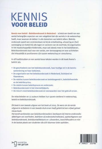 Kennis voor beleid 9789023253785, Boeken, Verzenden, Zo goed als nieuw
