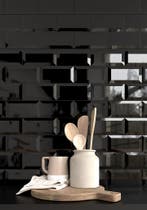 Wandtegel Terre Agostino Sub Negro Zwart Metro Glans 7,5x15, Doe-het-zelf en Verbouw, Tegels, Nieuw, Minder dan 20 cm, 10 m² of meer