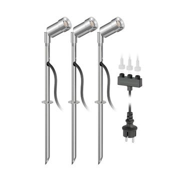 3x LED grond spot - 12V - 1.5 Watt - Complete set, Ophalen of Verzenden, Nieuw