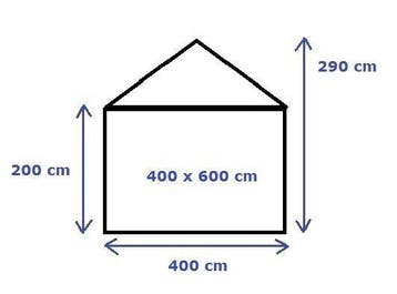 Premium Partytent PVC 4x6x2 mtr in Wit (4x6 meter), Verzenden, Nieuw, 2 meter of meer, Partytent