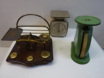 Balans of weegschaal (3) - Mooi lot van 3 originele vintage