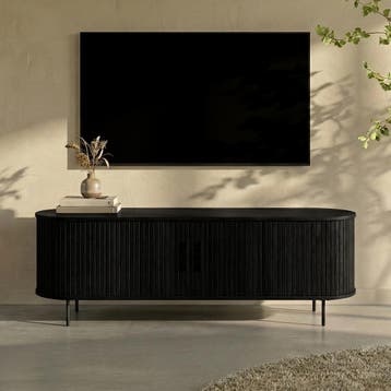 *WOONWINKEL* Zwart Tv-meubel Ovaal 150 Cm, Verzenden, Nieuw