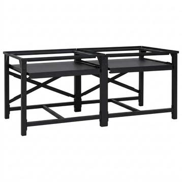 vidaXL Wasmachineverhoger 2 st Zwart 120 x 56 x 52 cm Staal, Witgoed en Apparatuur, Verzenden, Nieuw