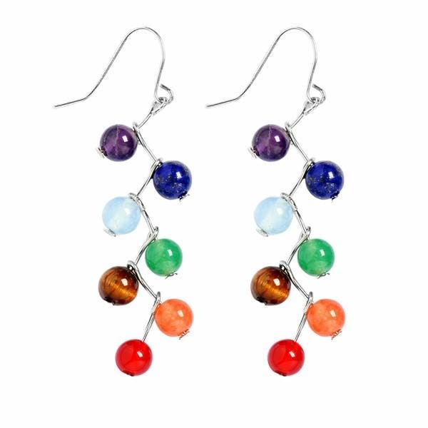 Fako Bijoux - Oorbellen - Chakra Reiki - Multicolour 2, Sieraden, Tassen en Uiterlijk, Oorbellen, Verzenden
