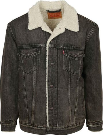 Levis Sherpa Jas Denim Antraciet maat XL Heren, Levi's, Verzenden, Grijs, Maat 56/58 (XL)