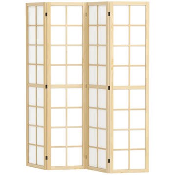 TRUUSK Paravent 4-delig 160 x 170 cm - Kamerscherm Scheiding, Verzenden, Nieuw