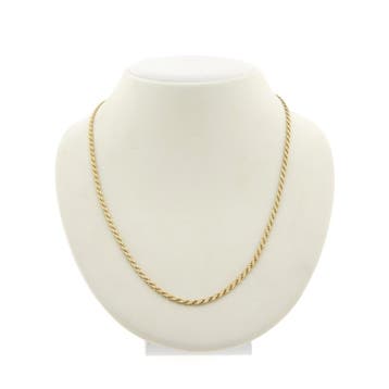 FBM gouden gedraaide schakelketting, Ophalen of Verzenden, Gebruikt, Goud, Goud