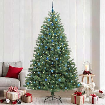 vidaXL Kunstmatige Inklapbare Kerstboom Groen 240 cm PVC en, Verzenden, Nieuw
