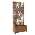 Tuinscherm Bernalda met plantenbak op wielen 190x82x38 cm br, Verzenden, Nieuw