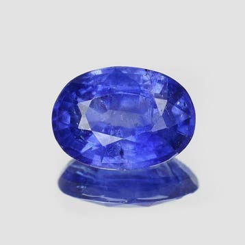 1 pcs Blauw Saffier - 1.05 ct - nternational Colored, Nieuw