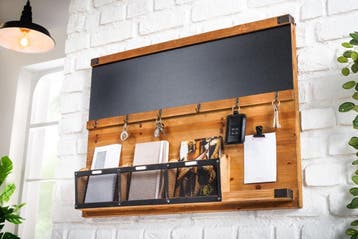 Praktische wandplank HERITAGE 80cm naturel grenen 6 haken, Ophalen of Verzenden, Nieuw