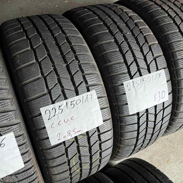 4 x Continental 225-50-17 Winterbanden 8,5mm, Auto-onderdelen, Gebruikt, 17 inch, Band(en), Personenwagen
