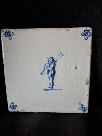 Tegel - doedelzakspeler - 1700-1750