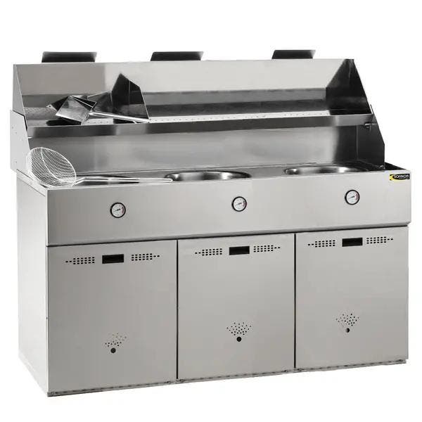 Gasfriteuse | 3x 18 Liter | Propaangas | 39kW | 983x1660x..., Zakelijke goederen, Horeca | Keukenapparatuur, Verzenden