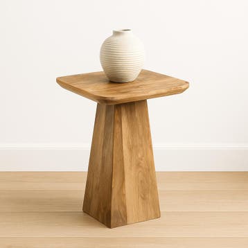 Salontafel Mangohout Salontafel Mick Vierkant 40x40 cm, Verzenden, Vierkant, Nieuw, Industriële meubels
