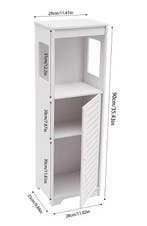 Badkamer Opbergkast met Deur en Legplanken van PVC, Verzenden, Nieuw