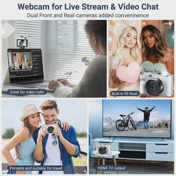 4K Digitale Camcorder met 75MP Foto, 18x Zoom, Dual Camera's, Verzenden, Nieuw