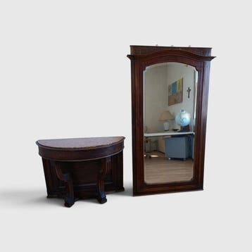 Wandtafel (2) - Hout - met bovenste spiegel