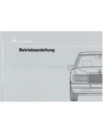1990 MERCEDES BENZ E KLASSE INSTRUCTIEBOEKJE DUITS, Auto diversen, Handleidingen en Instructieboekjes