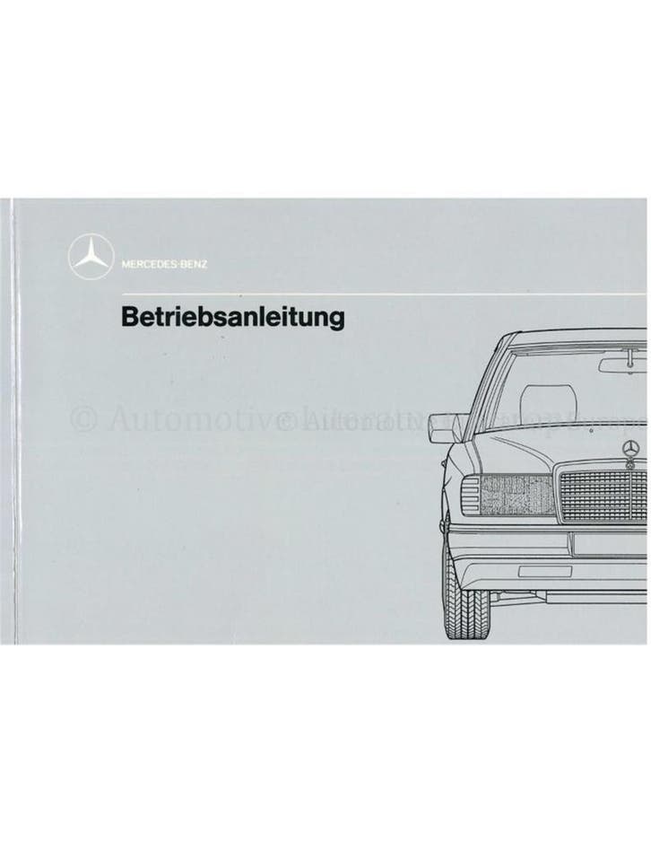 1990 MERCEDES BENZ E KLASSE INSTRUCTIEBOEKJE DUITS, Auto diversen, Handleidingen en Instructieboekjes