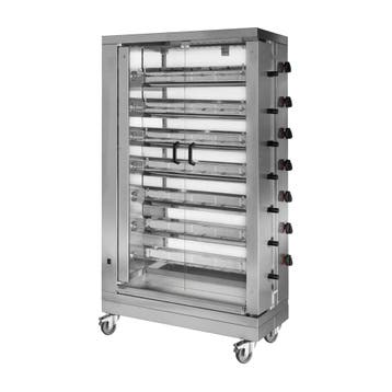 GGM Gastro | Gas kippengrill - 42kW - 7 spitten voor 42 |, Verzenden